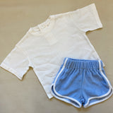 Carter Terry Towelling Shorts - Sky