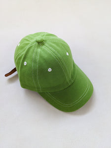 Contrast Stitching Cap - Lime