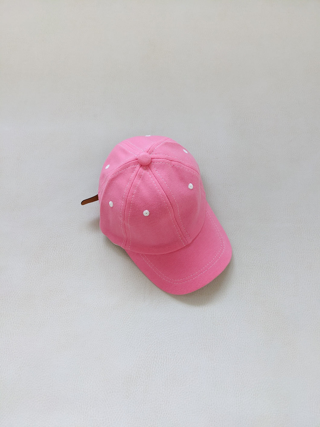 Contrast Stitching Cap - Pink