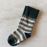 Cotton Stripe Socks - Green