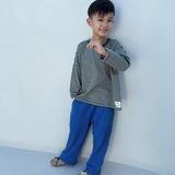 Elio Cotton Racer Pants - Royal Blue/Green