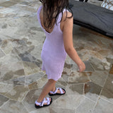 Olympia Velcro Sandals - Lilac