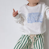 Parker Numbers Relaxed Pullover - White/Blue