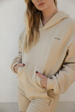 Load image into Gallery viewer, Adult Rumi Logo Hoodie Shorts - Beige