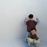 Rowan Stripe Cotton Long Sleeve Tee - Brown/Yellow Stripe