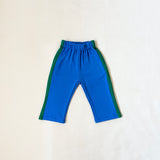 Elio Cotton Racer Pants - Royal Blue/Green