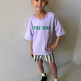 Little Star Relaxed Tee - Lilac/Green