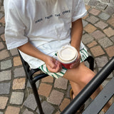 Stars Relaxed Tee - White/Navy