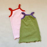 Elsie Mini Ribbed Dress - Pear/Lavender