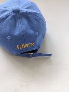 Floral Embroidery Cap - Blue