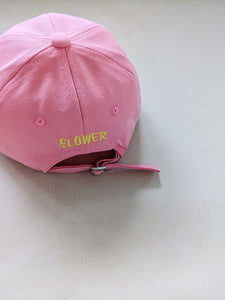 Floral Embroidery Cap - Pink