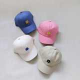 Floral Embroidery Cap - Cream