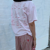 Women's Stars Relaxed Tee - Pink/Red