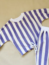 Load image into Gallery viewer, Haze Terry Towel Striped Set - Lilac