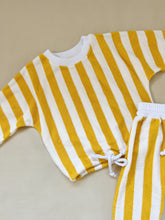 Load image into Gallery viewer, Haze Terry Towel Striped Set - Yellow