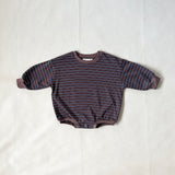 Hennie Cotton Stripe Bodysuit - Mocha Stripe