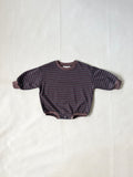 Hennie Cotton Stripe Bodysuit - Mocha Stripe