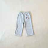 Sporty Puff Print Cotton Hoodie Tracksuit Set - Grey Marle
