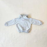 Sporty Puff Print Cotton Hoodie Tracksuit Set - Grey Marle