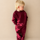 Oslo Wide Leg Tracksuit - Wine