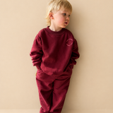Oslo Wide Leg Tracksuit - Wine