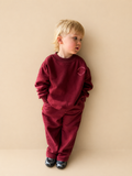 Oslo Wide Leg Tracksuit - Wine