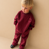 Oslo Wide Leg Tracksuit - Wine