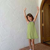Elsie Mini Ribbed Dress - Pear/Lavender