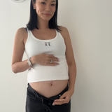 Women's Libby Monogram Tank - White/Black