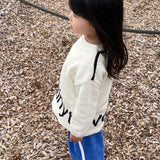 Oakie Logo Knit Jumper - Milk/Black