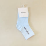 Classic Logo Cotton Socks - Pale Blue/Cocoa