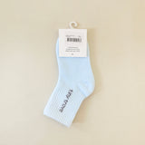 Classic Logo Cotton Socks - Pale Blue/Cocoa