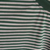 Women's Rhode Stripe Cotton Long Sleeve Tee - Forest Stripe