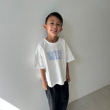 Parker Numbers Relaxed Tee - White/Blue