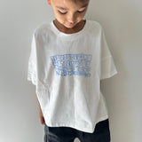 Parker Numbers Relaxed Tee - White/Blue