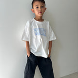 Parker Numbers Relaxed Tee - White/Blue