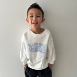 Parker Numbers Relaxed Pullover - White/Blue