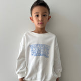 Parker Numbers Relaxed Pullover - White/Blue