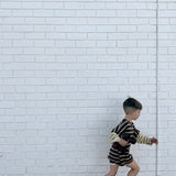 Rowan Stripe Cotton Long Sleeve Tee - Brown/Yellow Stripe