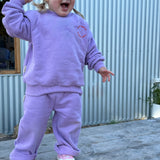 Oslo Wide Leg Tracksuit - Lilac