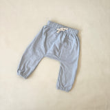 Cotton French Terry Pants - Ivory Blue 4Y