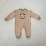 Otto Puff Circle Logo Romper- Fawn Size 6-12M SAMPLE