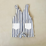 Ellis Stripe Overalls - Blue Stripe 6-12m SAMPLE