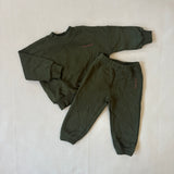 Woodie Tracksuit Set- Olive/Orange Size 3-6M SAMPLE