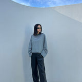 Women's Rhode Stripe Cotton Long Sleeve Tee - Forest Stripe