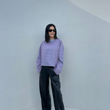 Women's Rhode Stripe Cotton Long Sleeve Tee - Ivory Blue/Maroon Stripe