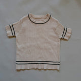 Wimbledon TOP ONLY in Ecru - SAMPLE - 6-12m