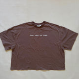Women's Stars Tee Mocha/White SAMPLE - SIZE S