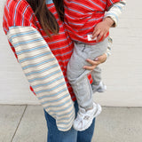 Women's Kennedy Stripe Long Sleeve Tee - Poppy/Cream Stripe