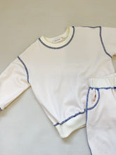 Load image into Gallery viewer, Imogen Cotton Set - Cream/Blue